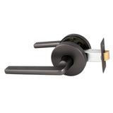 Avant with QuickFix Alba Passage Lever Set in Satin Graphite with Latch