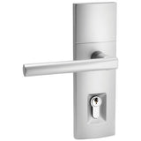 Trilock Contemporary Align Double Cylinder Entrance Lever Set in Satin Chrome