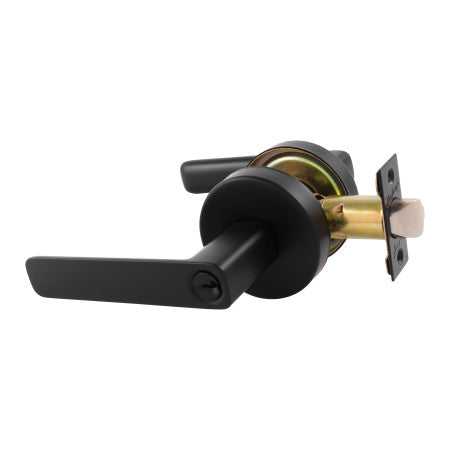 Choice Harper Round Entrance Key Lever set in Matte Black