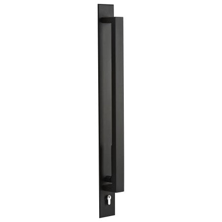Trilock Omni Back to Back Double Cylinder Pull Handle Entrance Set in Matte Black