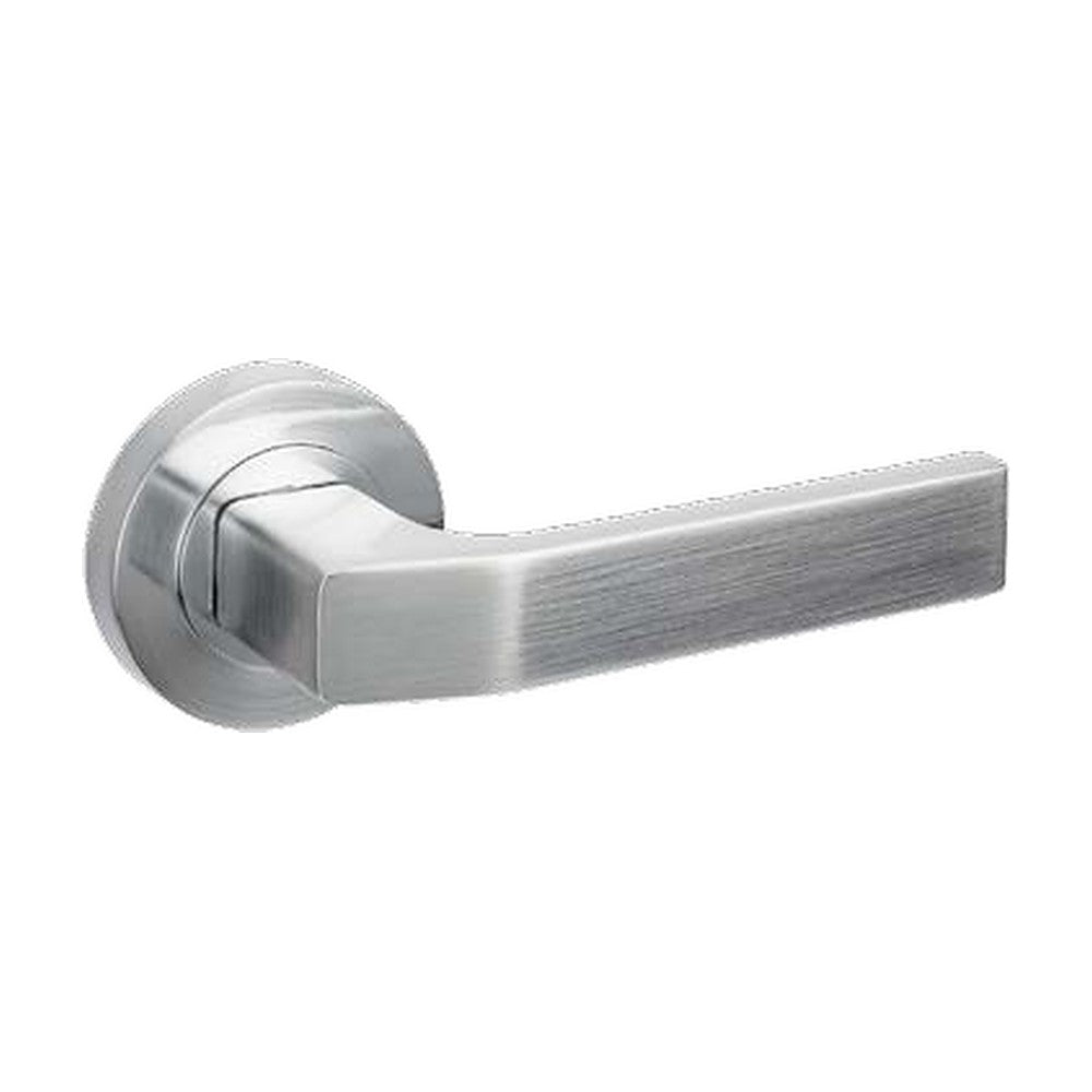 Qube Rose Entrance Set - Satin Chrome