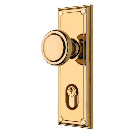 Trilock Traditional Double Cylinder Entrance Knob Set