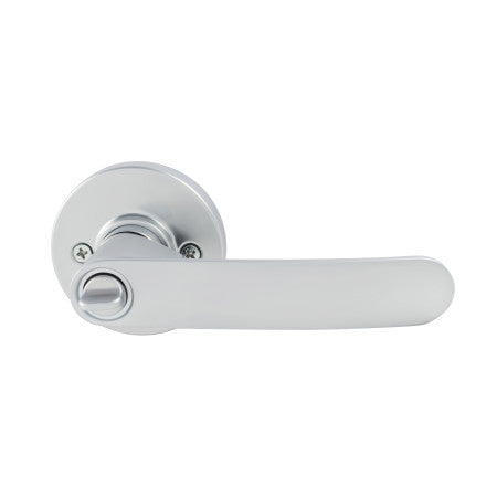 Neue Contour Entrance Key Lever Set in Satin Chrome