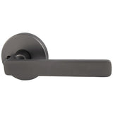 Avant with QuickFix Rivera Privacy Lever Set with Latch in Satin Graphite